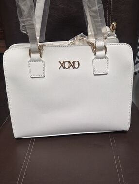 XOXO White Satchel with Gold Accents NWT
